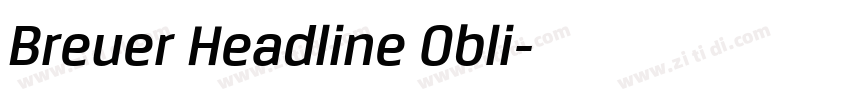 Breuer Headline Obli字体转换